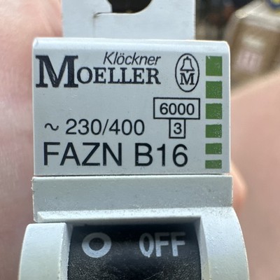 Klöckner Moeller FAZN B16 Leitungsschutzschalter B16 16A 230/400V 1P DIN