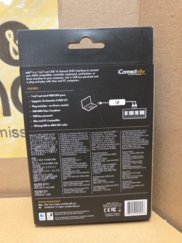 Open Box iConnectivity mio - 1 Input / 1 Output USB MIDI Interface - Picture 3 of 7