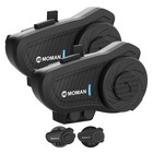 New ListingMotorcycle Intercom, H2 Pro【2 Pack Carbon】 Helmet Headset Wireless Communicat.
