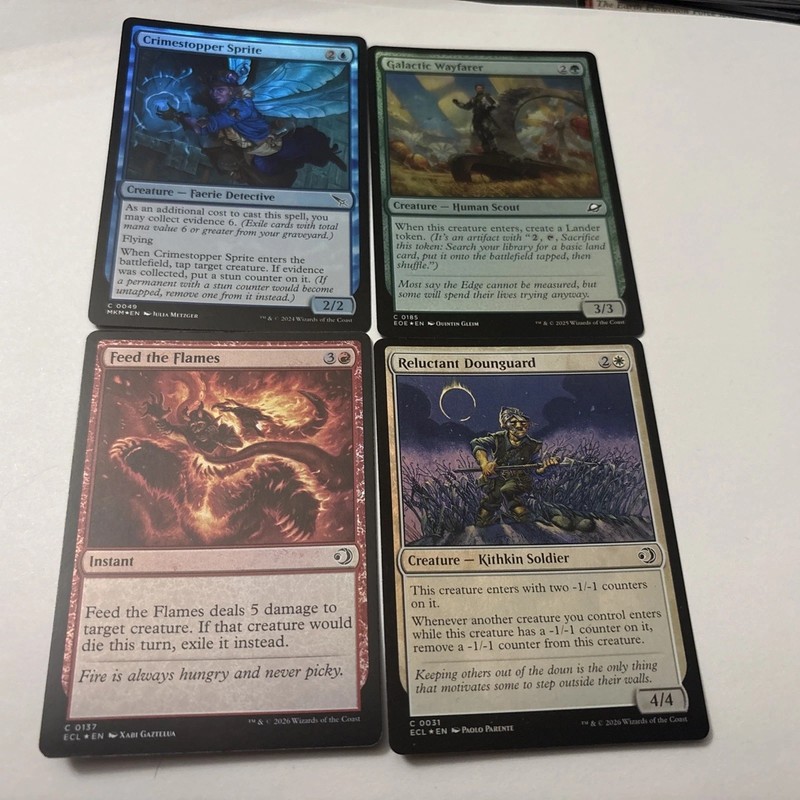 Four Common Foil Cards Near Mint Free Shipping See Picture for Cards Included