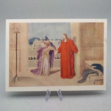 1957 USSR Christ and Nicodemus Classic Biblical Fine Art Postcard
