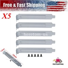 5PCS Sliver-White PCI Slot Cover Bracket W Screws for Computer Laptop PC Cases