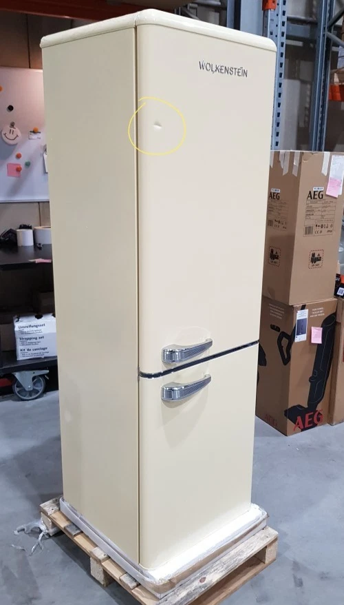 Kühl-Gefrierkombination Retro Creme 249L. Wolkenstein KG250.4RT / B-WARE - Bild 2 von 4