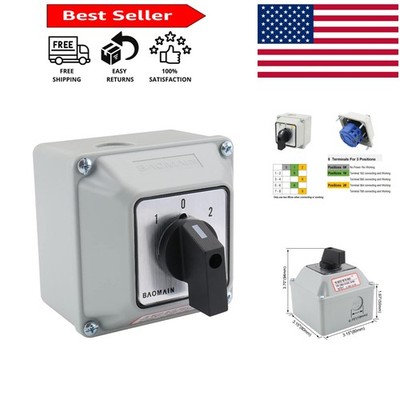 Versatile 3-Position Rotary Switch with Silver Alloy for Safe Electrical Control
