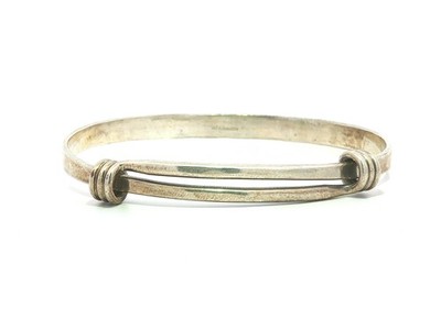 Ed Levin Sterlingsilber Signatur Armreif Armband mit Schiebeknoten
