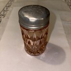 Rare Jeannette Windsor Pink Glass Salt  Shaker Antique — photo 1