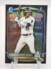 2025 Bowman Nate Nankil #BCP-102 Chrome Reptilian Refractor 1st Prospect