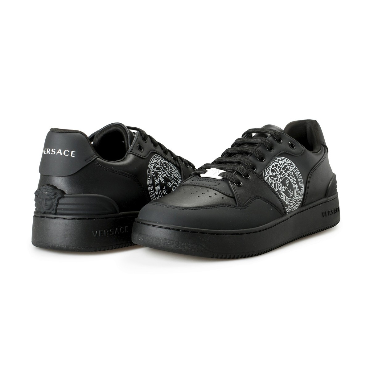 Versace Medusa Stud Black Leather Derby Shoes Sole SZ 42 Versace Men main image 4