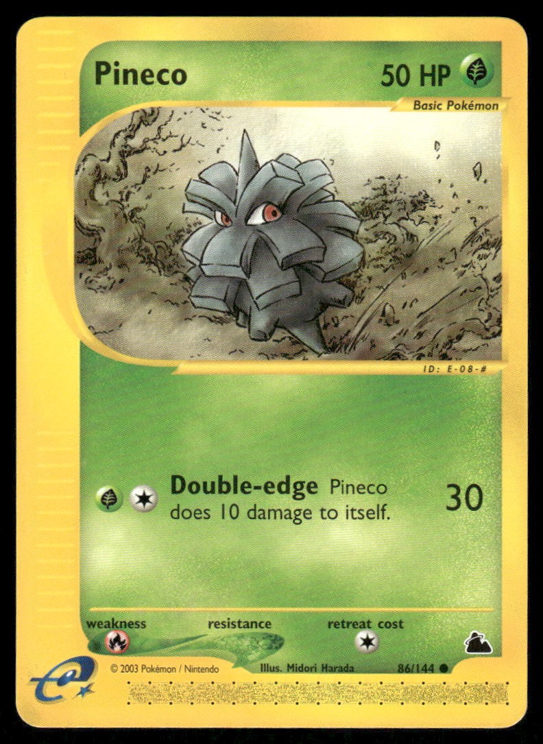 Pokemon Cards Pineco 86/144 Skyridge Common NM