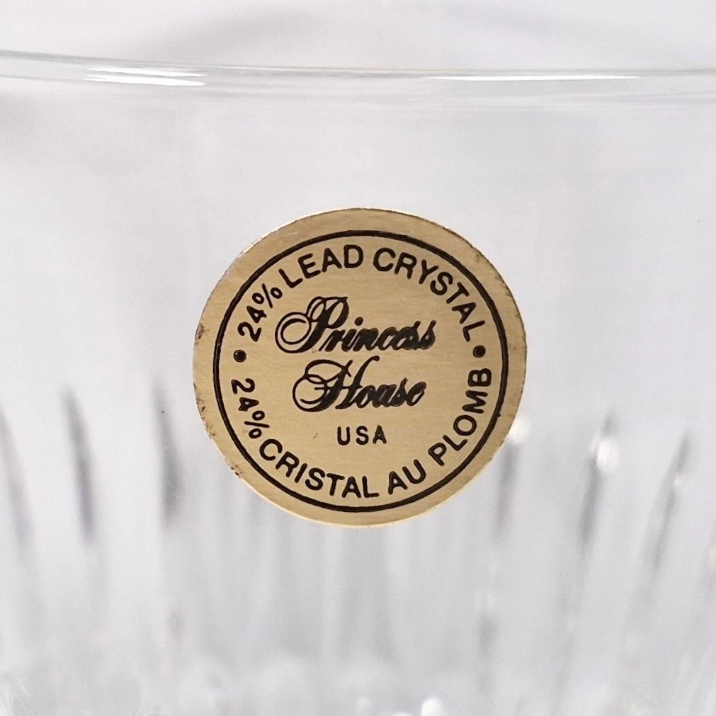 Princess House Royal Highlights Old Fashioned 24% Lead Crystal Tumblers 867 Pair