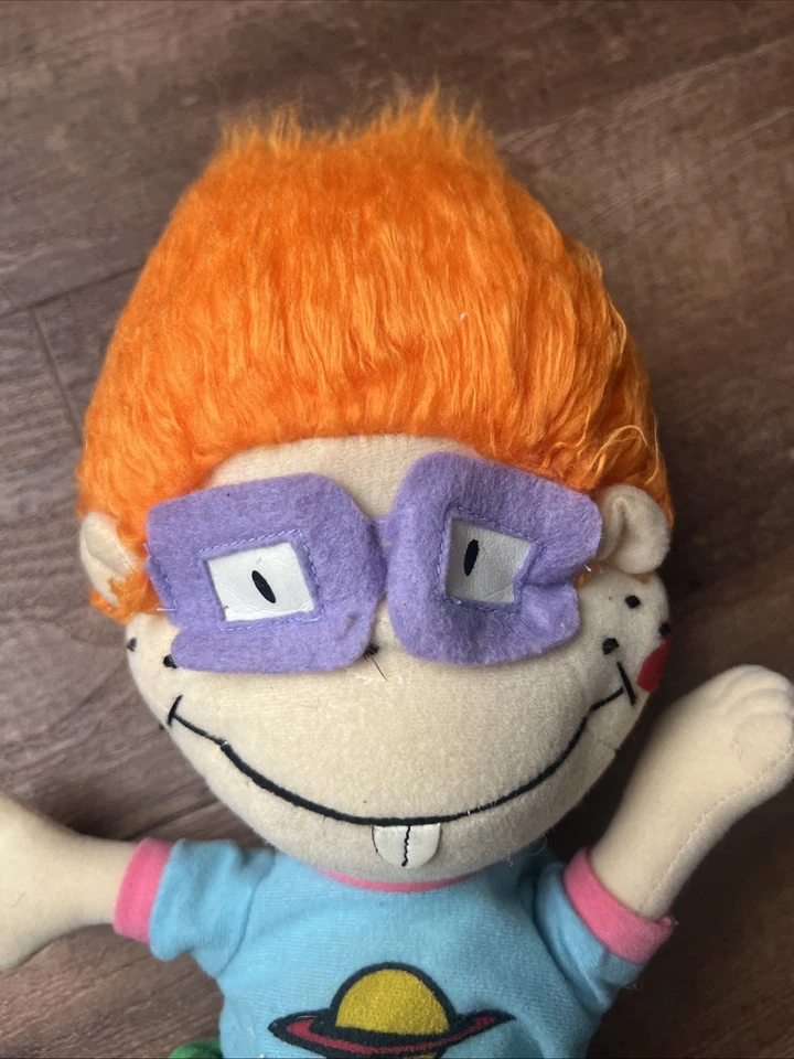 Muñeco de peluche vintage Rugrats Chuckie Finster Y2K 2002 Nanco retro Nickelodeon Kiss Foto 2 de 4