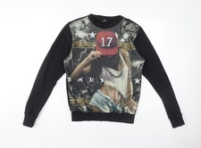 Twisted Soul Men's Black Graphic Print Pullover