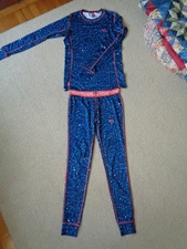 Kari Traa Sjolvsagt Base Layer Top and Bottoms Set Size M Constellations Pattern