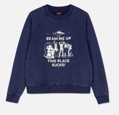 Stranger Things Primark Official Beam Me Up This Place Sucks Sweater Size XL  