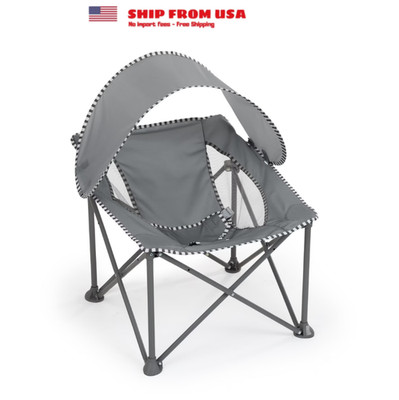 Bright Starts Pop 'N Chill Travel Seat, Grey, Newborn
