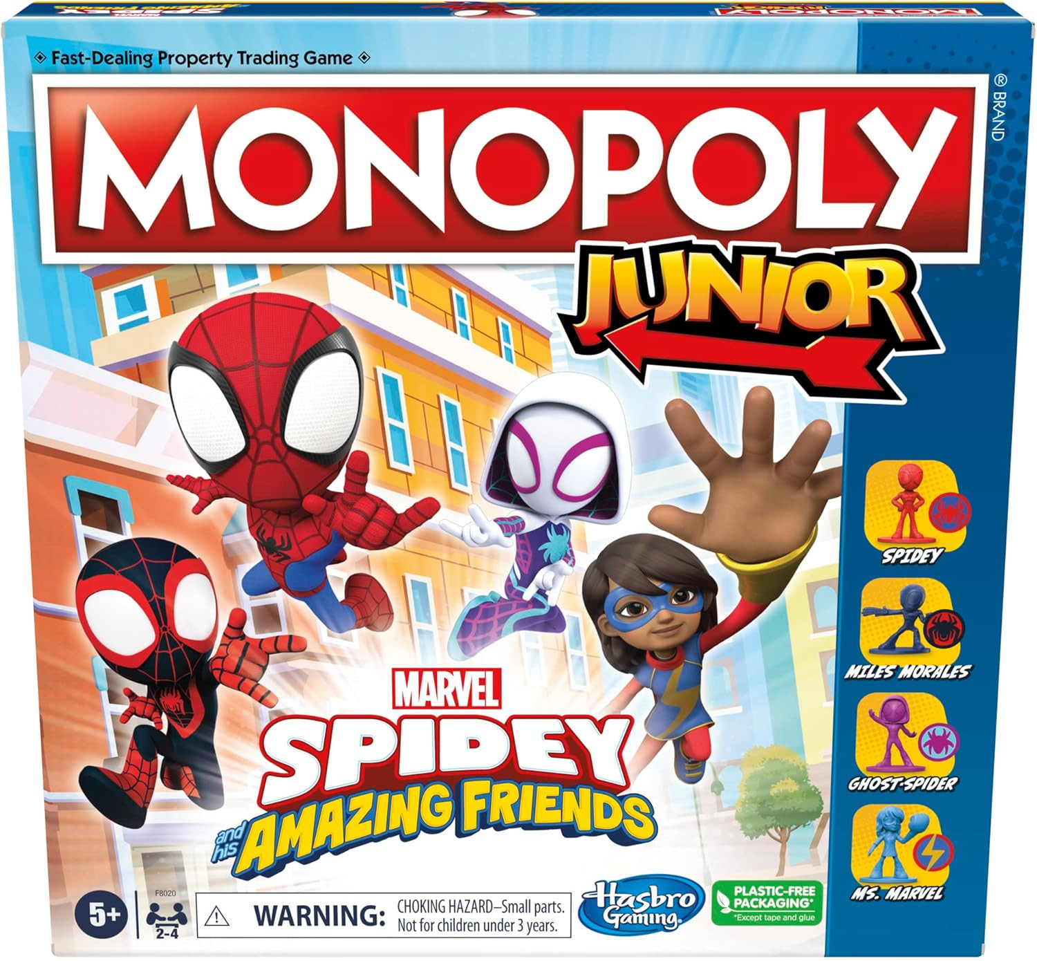 Monopoly Junior: Marvel Spidey and His Amazing Friends Edition Board Game for Ki