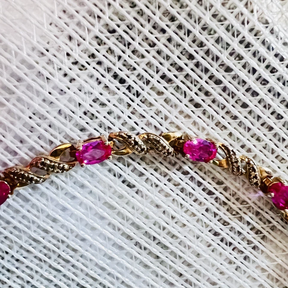 Brazalete Ross Simons Oro 18k Sobre Plata de Ley 925 Zafiro 7." Foto 4 de 4