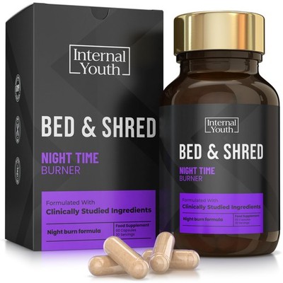Bed & Shred - Nacht Fatburner für Männer & Frauen 60 Stück (1er Pack) 