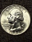 1951-D Washington Quarter Uncirculated Ungraded Beautiful Coin