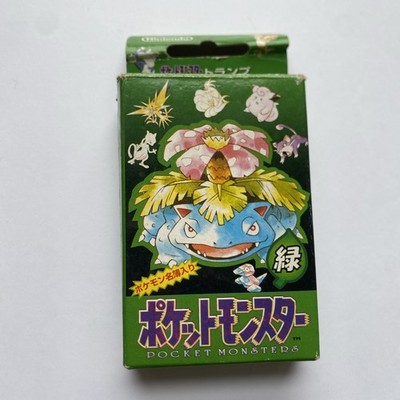 Box Only Pokemon Green Poker Playing Cards Venusaur Green Back Vintage 1996