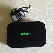 NOW TV Black Streaming Media Box Streamer with Power Adapter, Model NOW TV