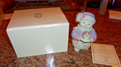Lenox Sweet Snowy Delight 6  Snowman Figure Gingerbread House Pastel Christmas