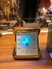 vintage Seth thomas travel clock Luminous /glows /uv light reactive