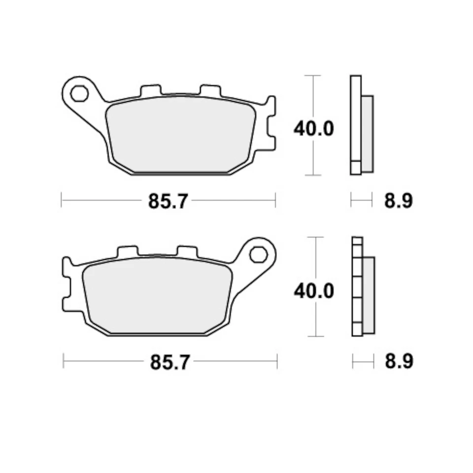 Pastillas de freno para HONDA CB 1100 RS ABS 2018-2020 trasero calle SBS Foto 2 de 4