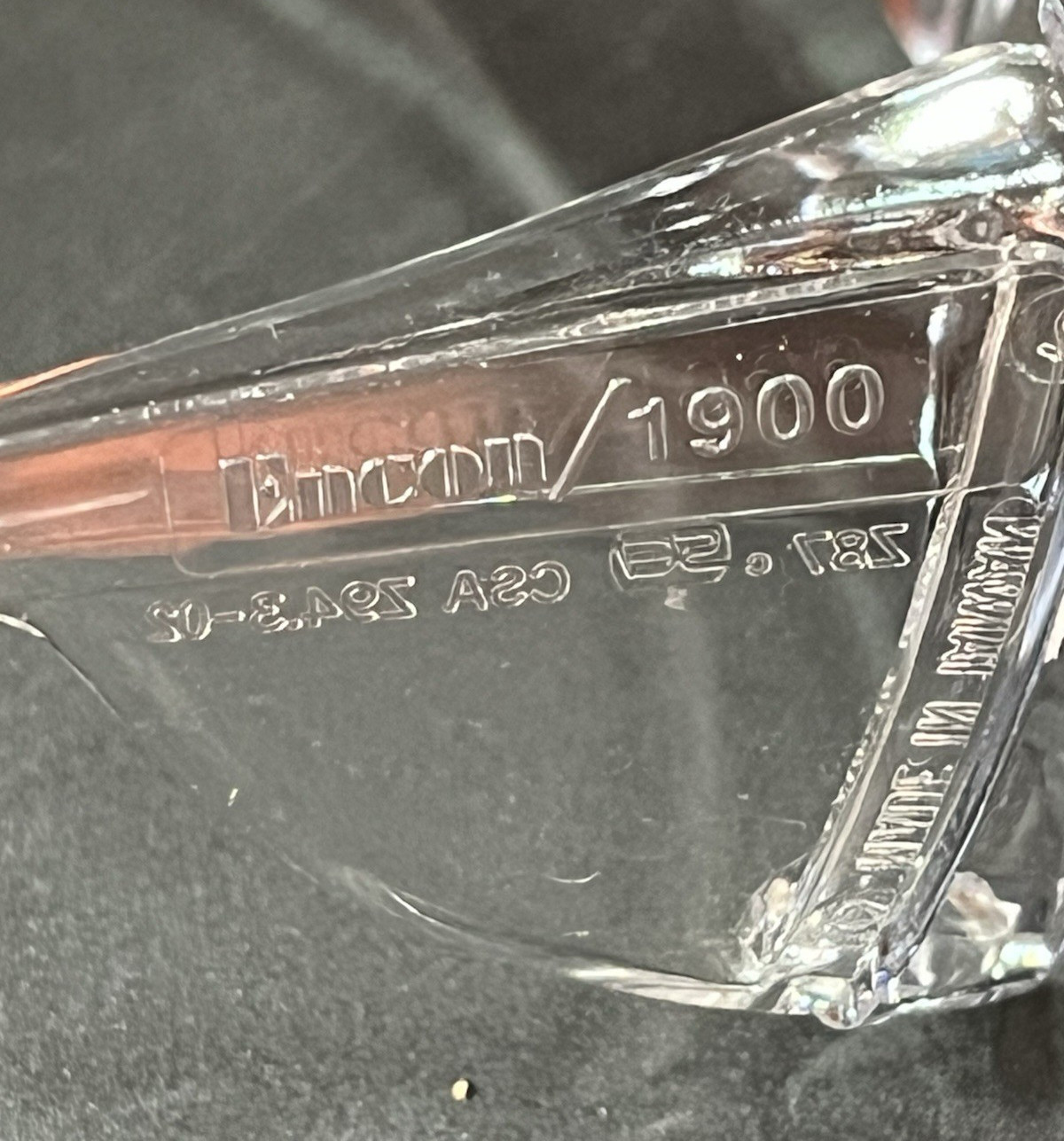 2 Pair ENCON Veratti 1900 SAFETY GLASSES CLEAR SCRATCH COAT LENS Side Protection