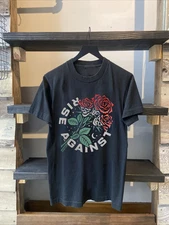 New Rare Rise Against  Skull Bouqet Short Sleeve Black S-5XL Shirt BB124