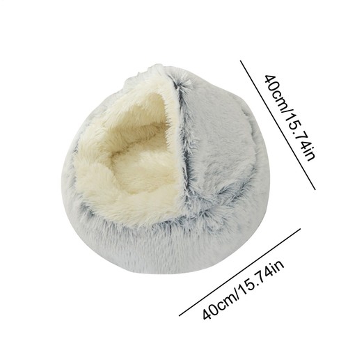 Dog Cave Bed Universal Small Pet Cave Bed Machine Washable Pet Cave Bed - Picture 2 of 15