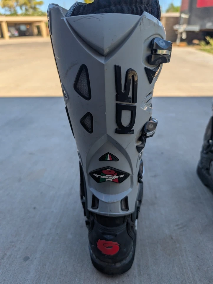 Sidi Crossfire 2 TA Motocross Boots Black/Gray/Red Men’s 9.5 –Made in Italy - Image 2 of 4