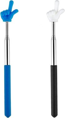 2 Stück Zeigestab Ausziehbar, Teleskop Lehrer Zeiger, Klassenzimmer Finger Zeige
