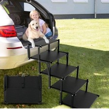 Foldable Dog Stairs for Large Dogs - Extra Wide Pet Ramp for Cars, SUV, Truck,