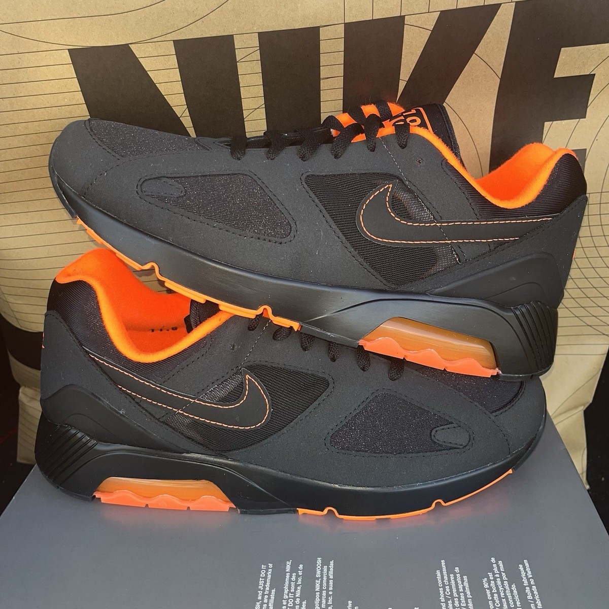 NEW Nike Air Max 180 Hyper Crimson Orange Black NBY FJ9259 002