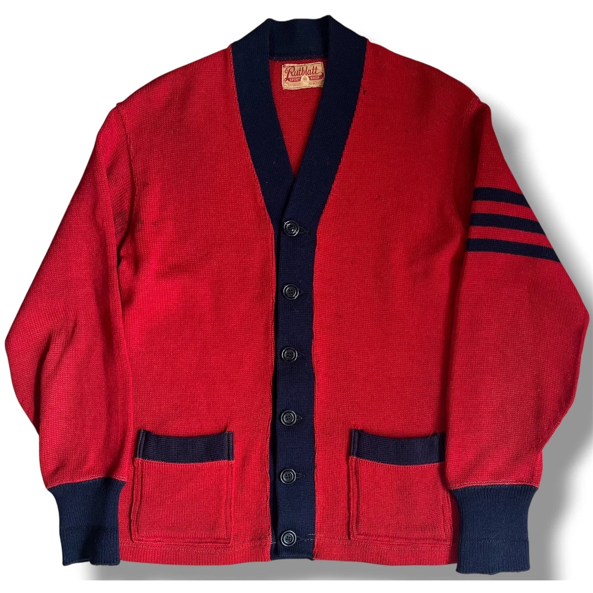 Red 1950s Vintage Sweaters for Men for sale | eBay