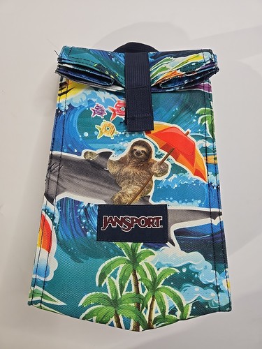 "Bolsa de almuerzo Jansport Superbreak edición limitada Ocean Shark 10"" X 6"" X 4"""