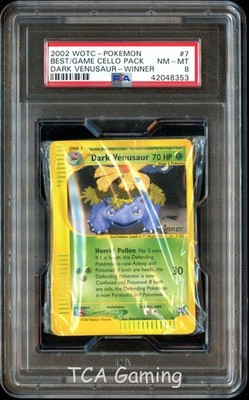 PSA 8 NM-MINT Dark Venusaur 7 WINNER Best of Game SEALED Pack of 8