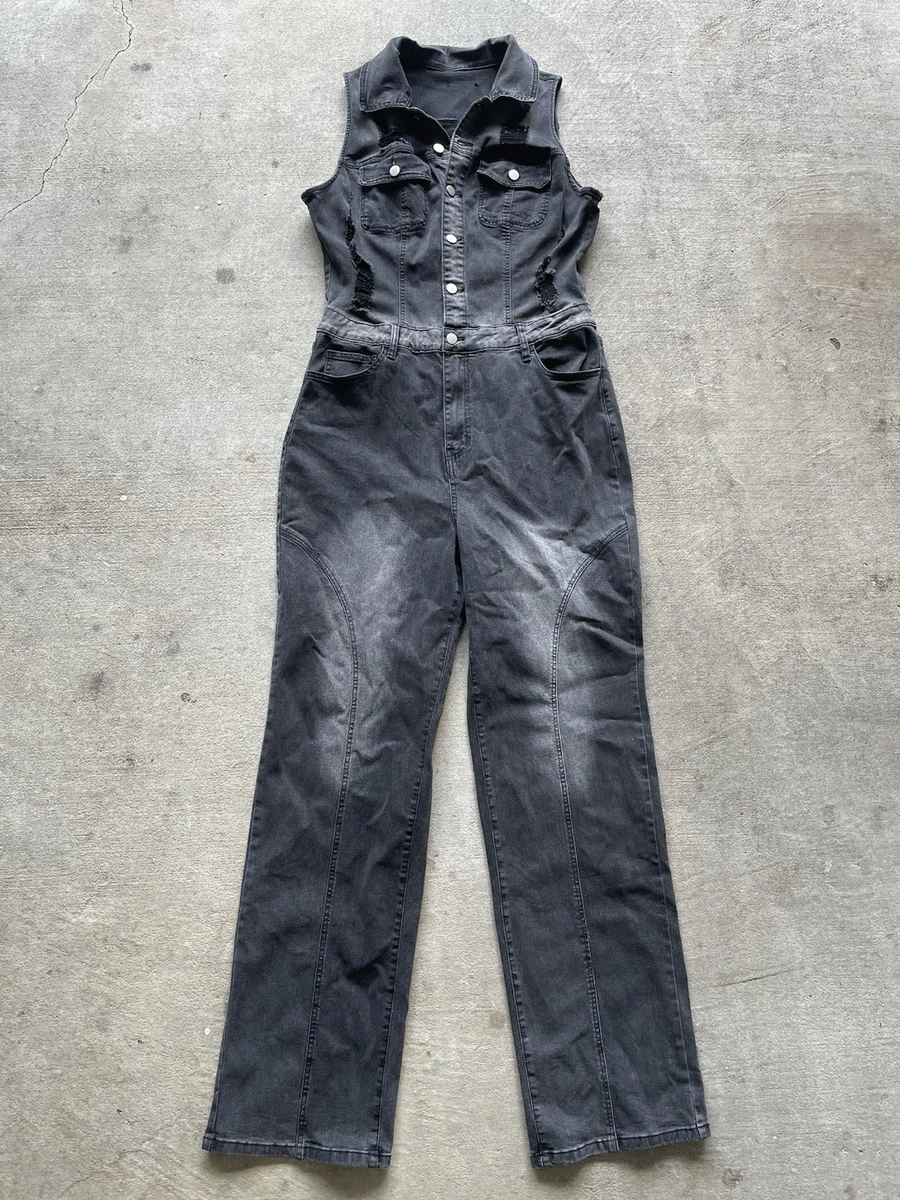 Denim Jumpsuit Black Jumpsuits & Rompers for Women for sale | eBay