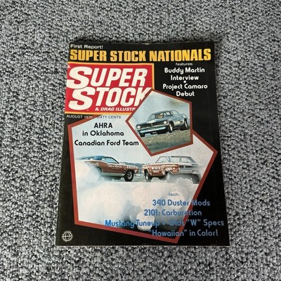 Vintage Super Stock & Drag Illustrated Aug 1970 Project Camaro Nationals