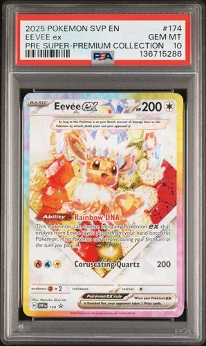 2025 POKEMON SVP EN-SV BLACK STAR PROMO #174 EEVEE EX PSA 10
