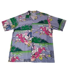 Surf Line Hawaii Original Jams Men Tropical Floral Button Down Shirt Size M