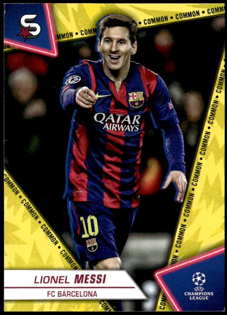2023-24 Topps UEFA Competitions Superstars #191b Lionel Messi Common Yellow F5
