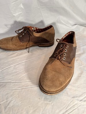 Ben Sherman Brown Two Tone Stitched Leather Oxford Lace-Up Men s Casual Shoes 8