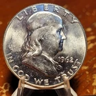 Choice Unc 1962 90% Silver Franklin Half Dollar BU