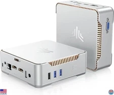 Mini PC 16GB RAM 512GB SSD, Intel 12th Gen N95, 4K UHD, WiFi, BT, VESA