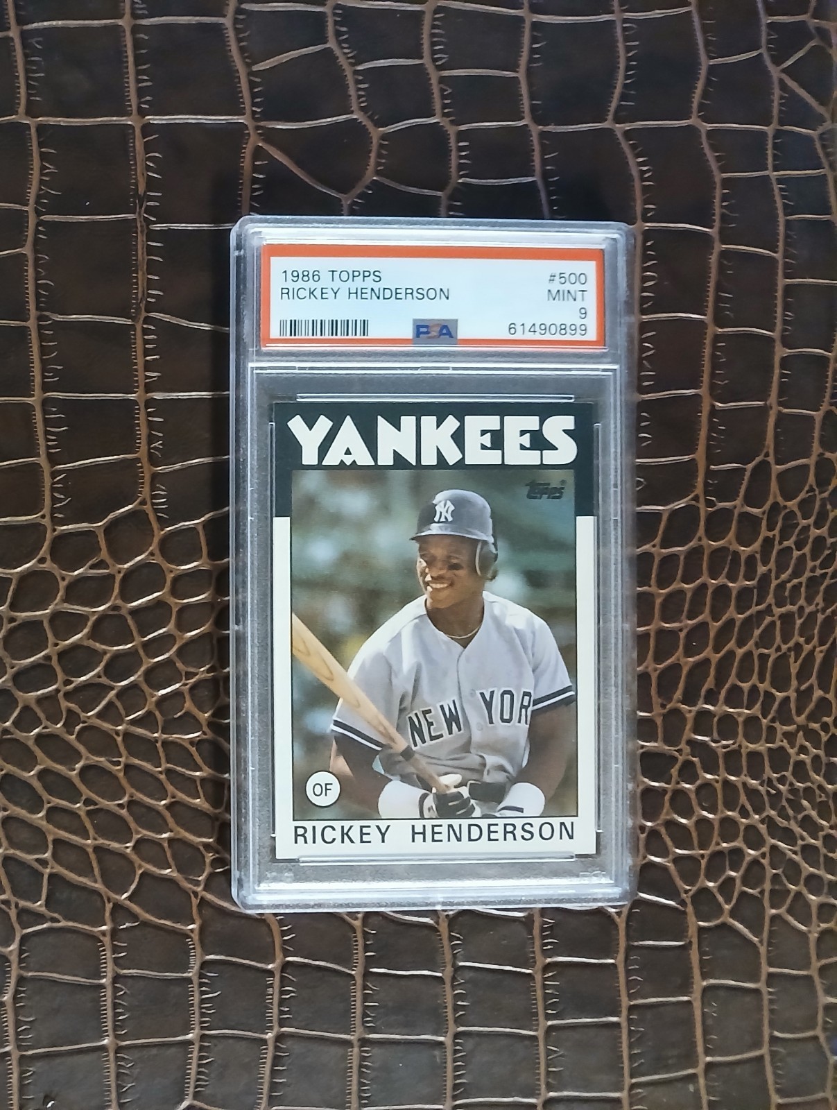 1986 Topps #500 RICKEY HENDERSON🏆PSA 9🏆(Very RARE pop. 310)🎈