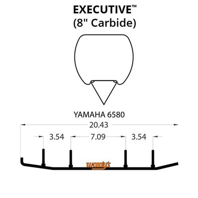 Woody's Executive Round Bar 8.0'' Carbide Runners Yamaha RS Vector (2008)