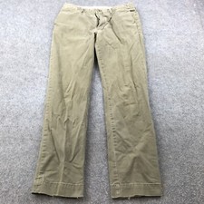 Polo Ralph Lauren Pants Men 30x30 Beige Flat Front Chino Slim Straight Stretch 