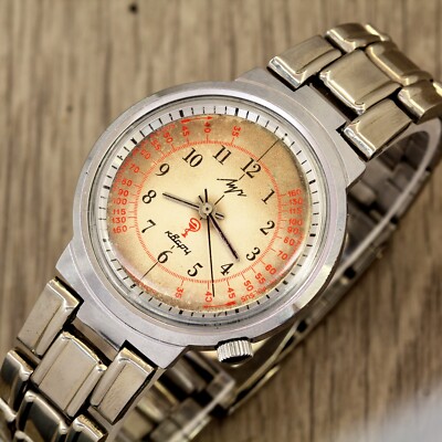 Luch medical doctors USSR Soviet quartz wristwatch with pulse meter  1956